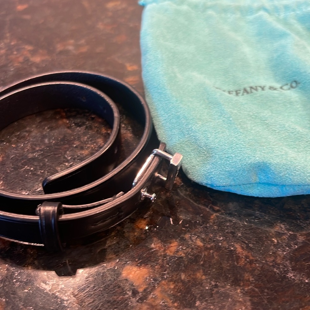 Tiffany & Co leather black bracelet